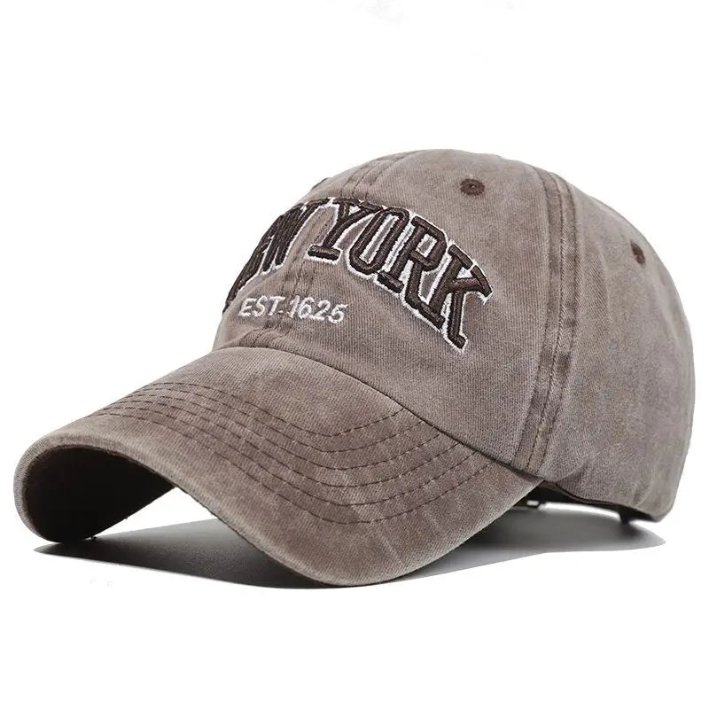 NEW YORK Embroidery Baseball Caps, Outdoor Casual Sun Hats ,Sports Washed Hats