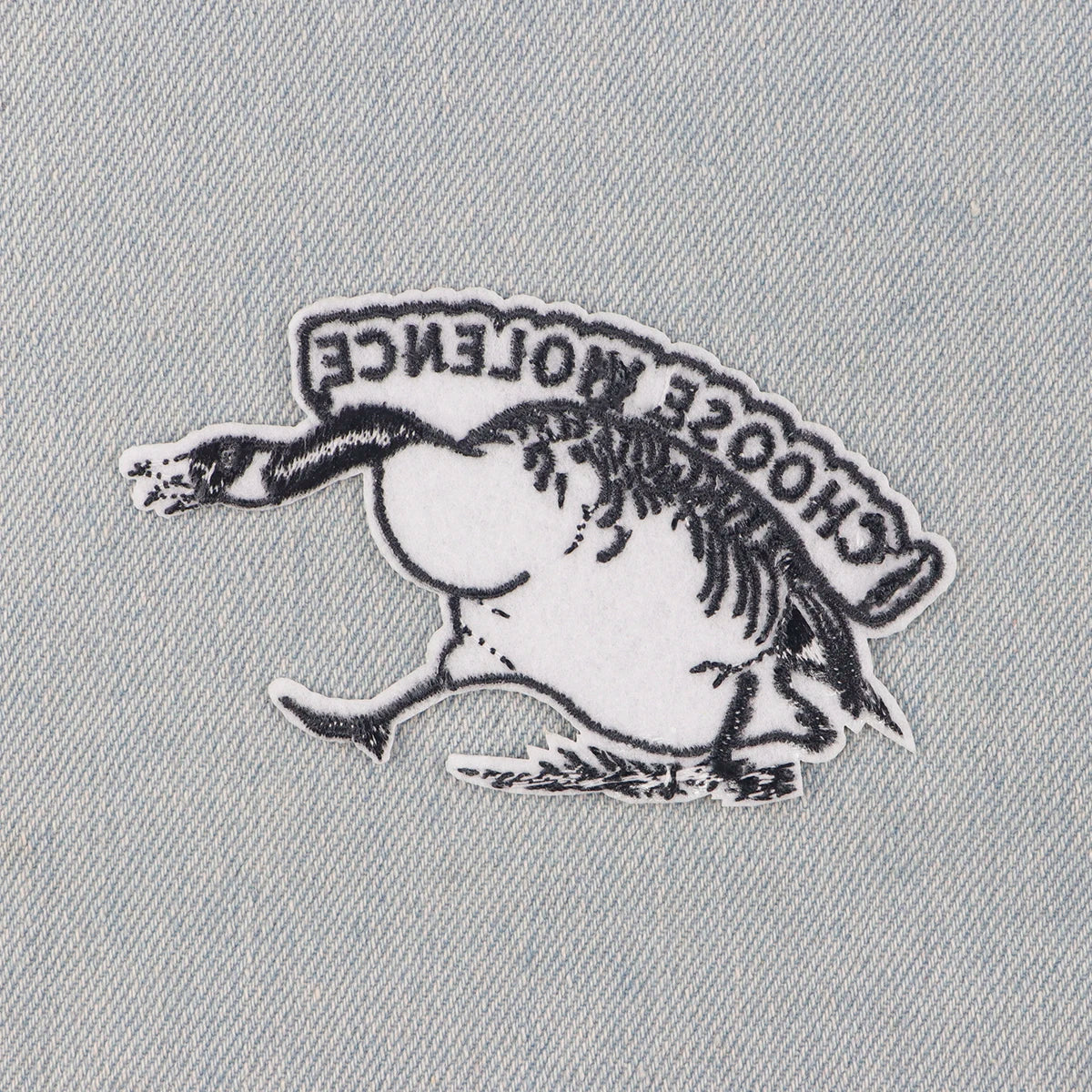 I Choose Violence Funny Goose Embroidery Patch Animal Iron On Patches For Clothing Thermoadhesive Patches On Clothes Stickers