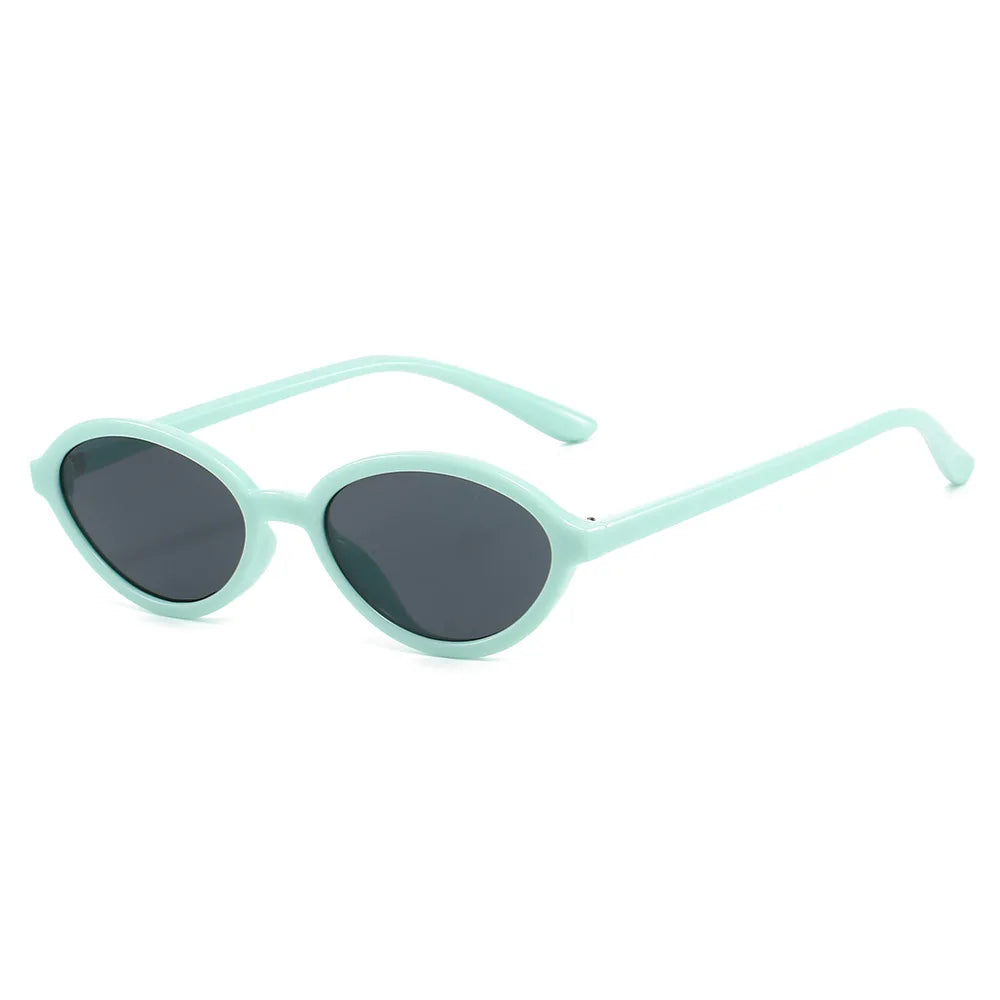 JNPCXI New Fashion Oval Sunglasses Women Retro Punk Gradient Amber Tea Shades UV400