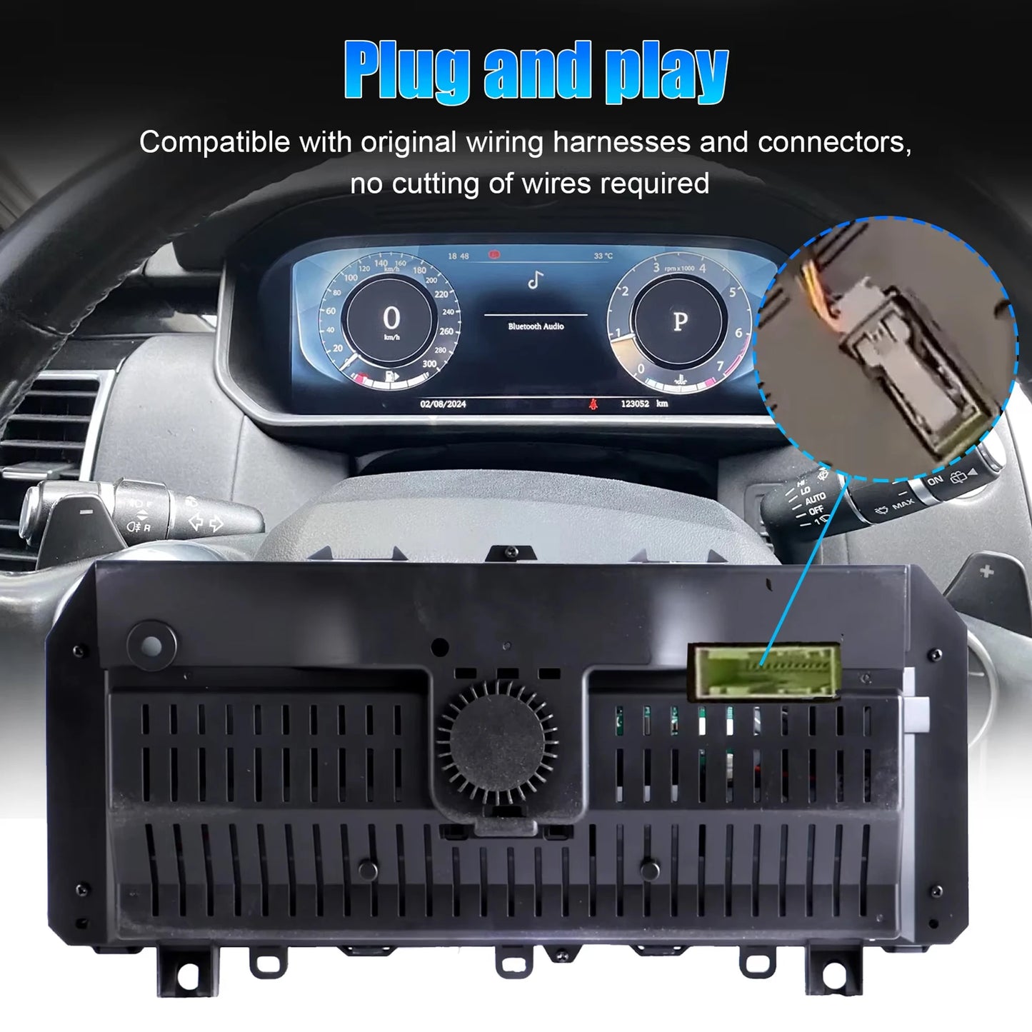 12.3-inch cluster digital instrument cluster For Land Rover Discovery 5 2017-2021 speedometer iOS CarPlay