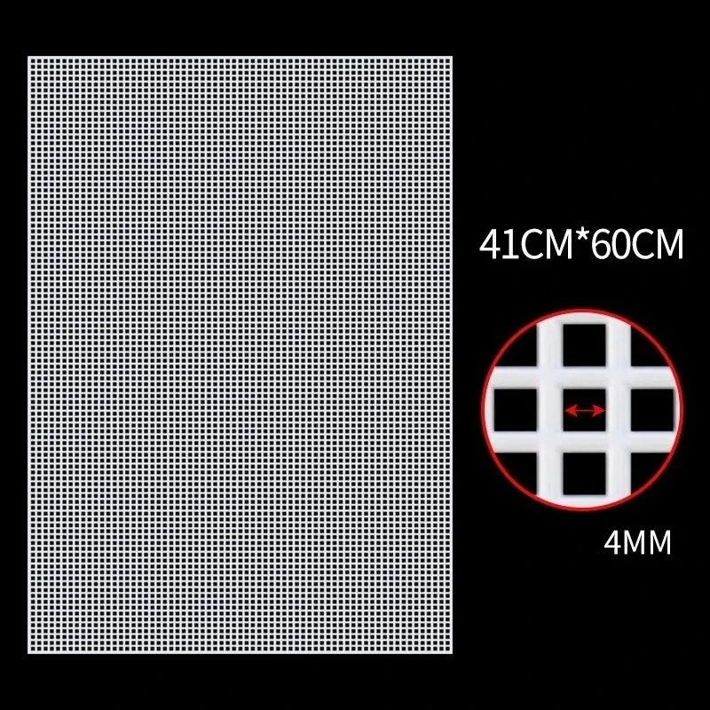 1pc Handcraft Latch Hook Bags Made Plastic Grid Hook Crafts Accessory Plastic Mesh Cloth for Bag Rug Thread Hook Craft Supplies