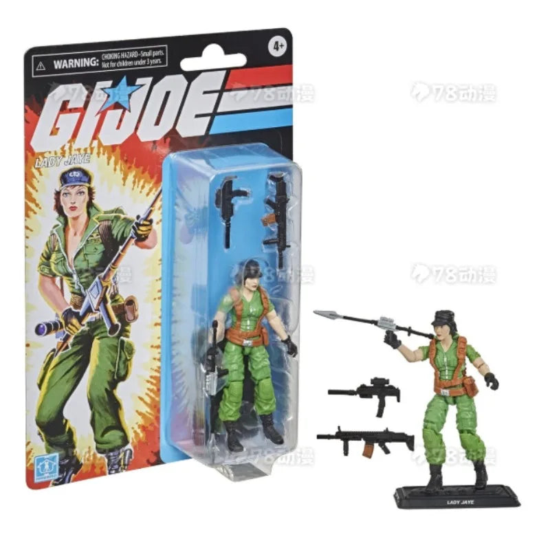 Original Hasbro G.I. Joe Classified Series Retro Collection Lady Jaye Action Toys Figure Models Collection
