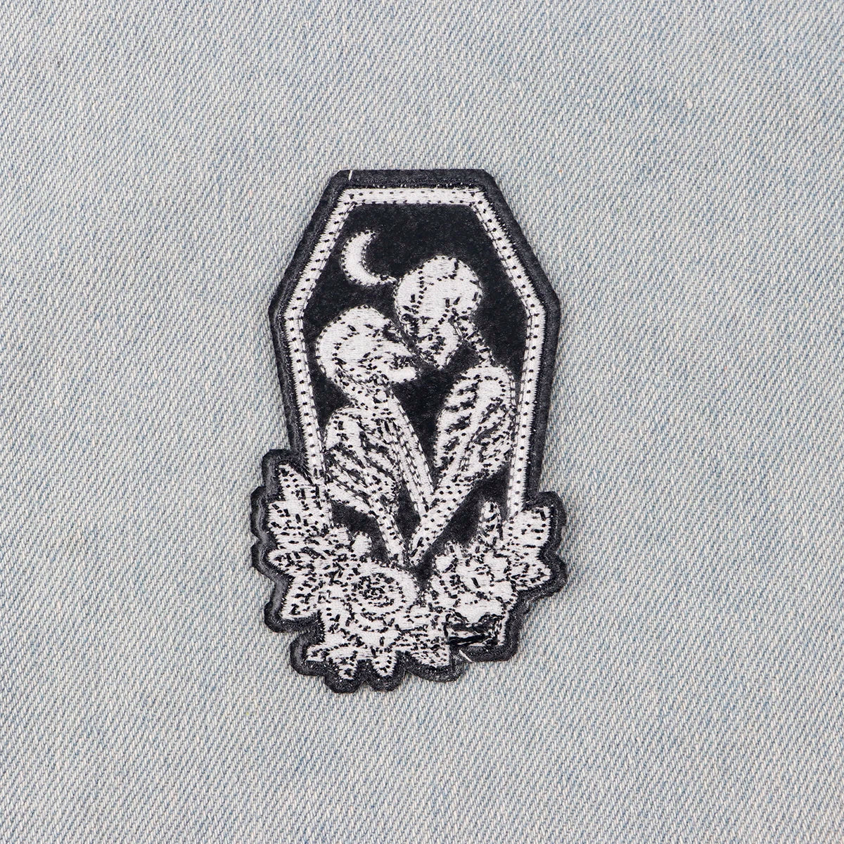 Skull Embroidery Patch Vintage Moon Iron On Patches For Clothing Flower Thermoadhesive Patches On Clothes DIY Sew Badges
