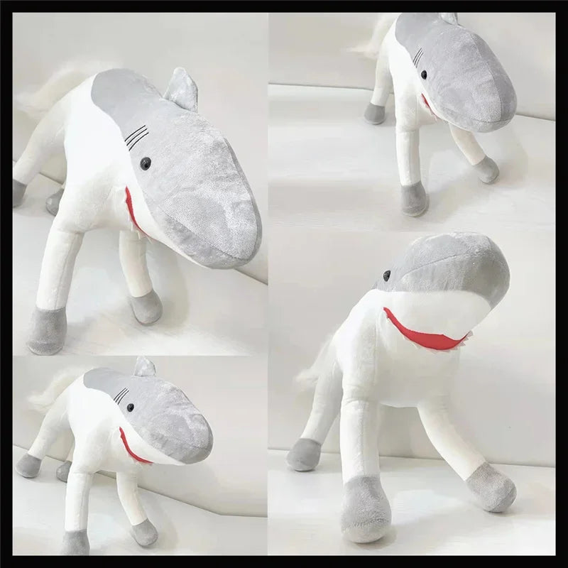 40/50/60cm Shark Horse Soft Stuffed Plush Toy Stuffed Shark Head Horse Body Model Doll Pillow Toy For Kid Children Birthday Gift
