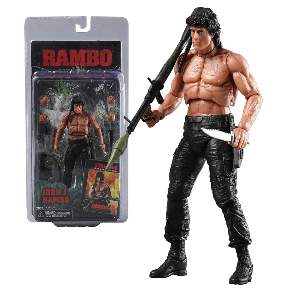 NECA Rambo SDCC 2015 Force Of Freedom Action Figure Doll Handmade Model Toy