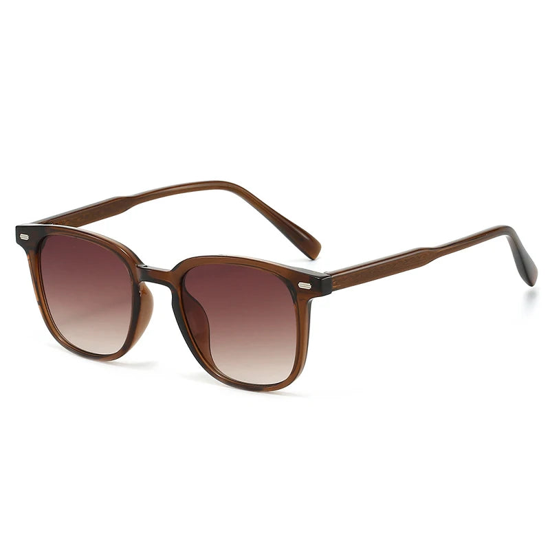 JNPCXI New TR90 Ins Popular Fashion Rectangle Sunglasses Women Retro Green Shades UV400 Men Trending Square Sun Glasses