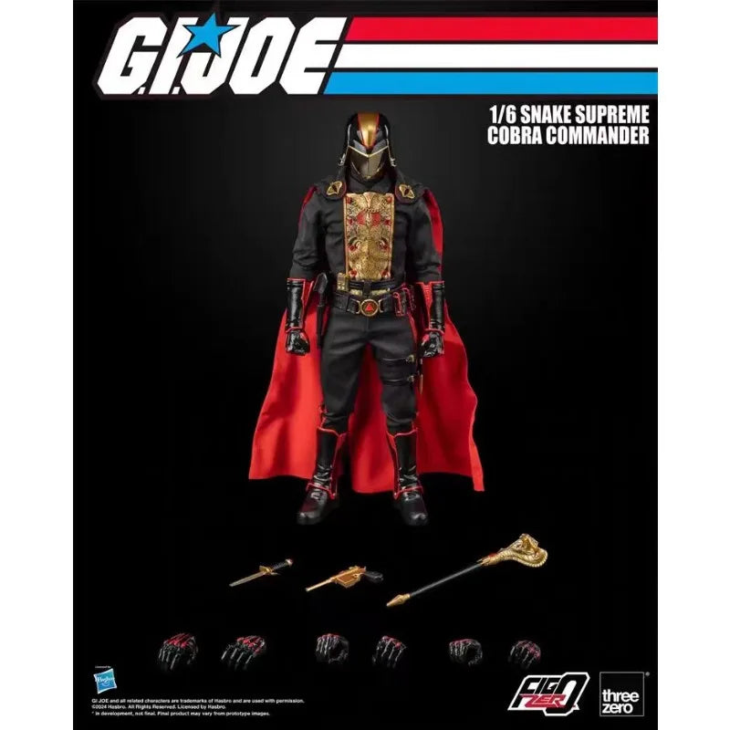 Original Hasbro Threezero FigZero G.I. Joe Series 1/6 SNAKE SUPREME COBRA COMMANDER Action Toy Figure Mode Ornaments