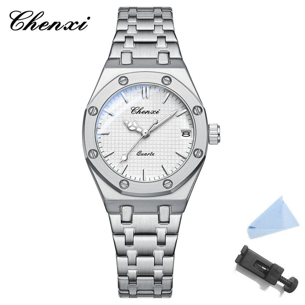 Original Brands Womens Watch Stainless Steel Quartz Watches Quality Fashion Simple Lady Wristwatch