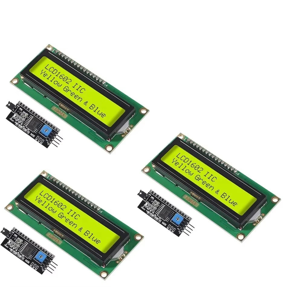 LCD1602 1602 LCD Module Blue/Green Screen 16x2 Character LCD Display with IIC I2C Serial Interface Adapter Module for Arduino