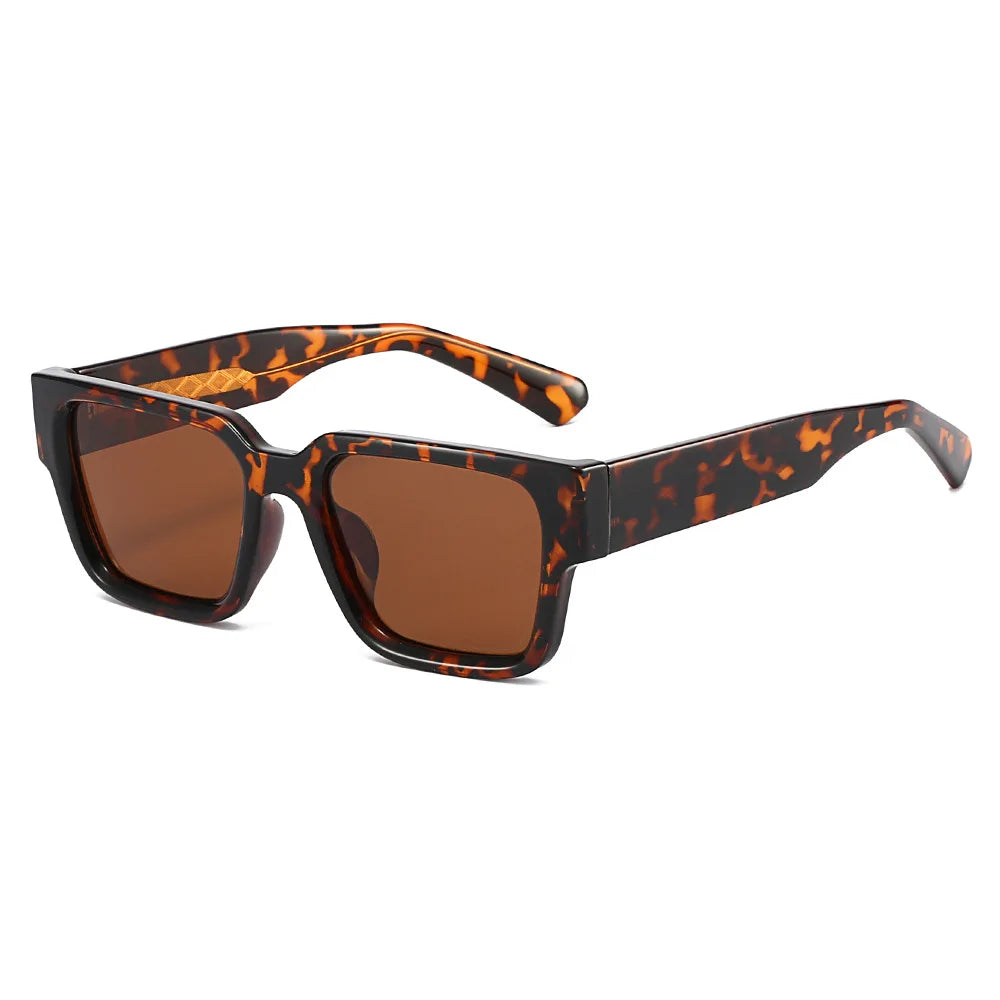 JNPCXI New Polarized Square Men Sunglasses Retro Rivets TR90 Women Gray Shades UV400 Sun Glasses