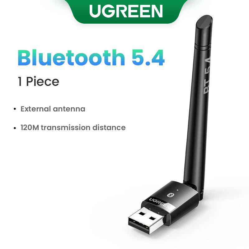 UGREEN USB Bluetooth 5.3 5.4 Dongle Adapter for PC Speaker Wireless Mouse Keyboard Music Audio Receiver Transmitter Bluetooth