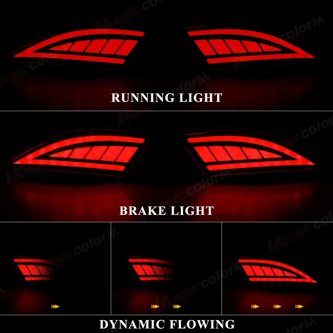 For Lexus RX 2020 2021 2022 Rear Bumper Reflector Lights Rear Driving Dynamic Turn Signal Brake Lamps