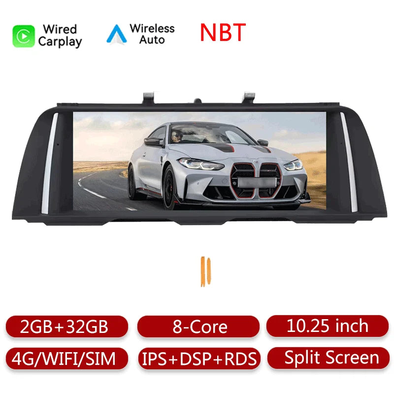 Android 13 For BMW 5 Series F10/F11 2011-2017 CIC NBT Car Multimedia Player GPS Navigation Head Unit Video Player Carplay