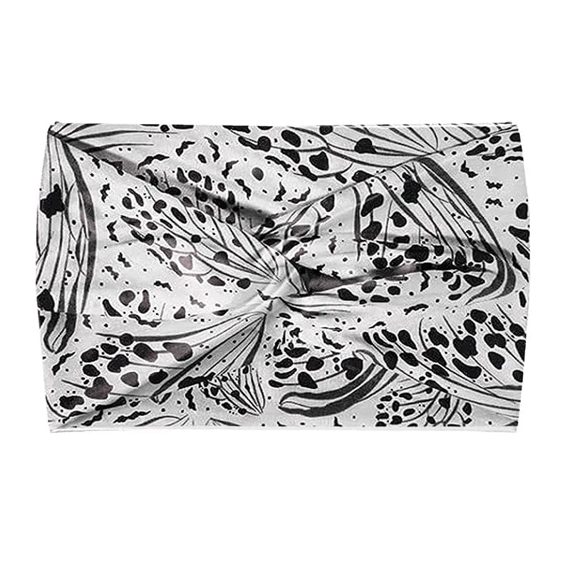 Widening 18CM stretch printed sports sweatband headband headscarf hairband