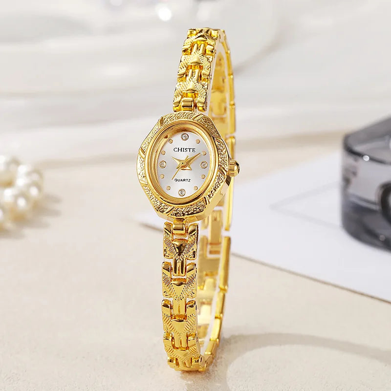 High Quality Luxury Quartz Watch Gold Bracelet Wristwatch Women Watches Fashion Female Clock Reloj Mujer Relógio Feminino