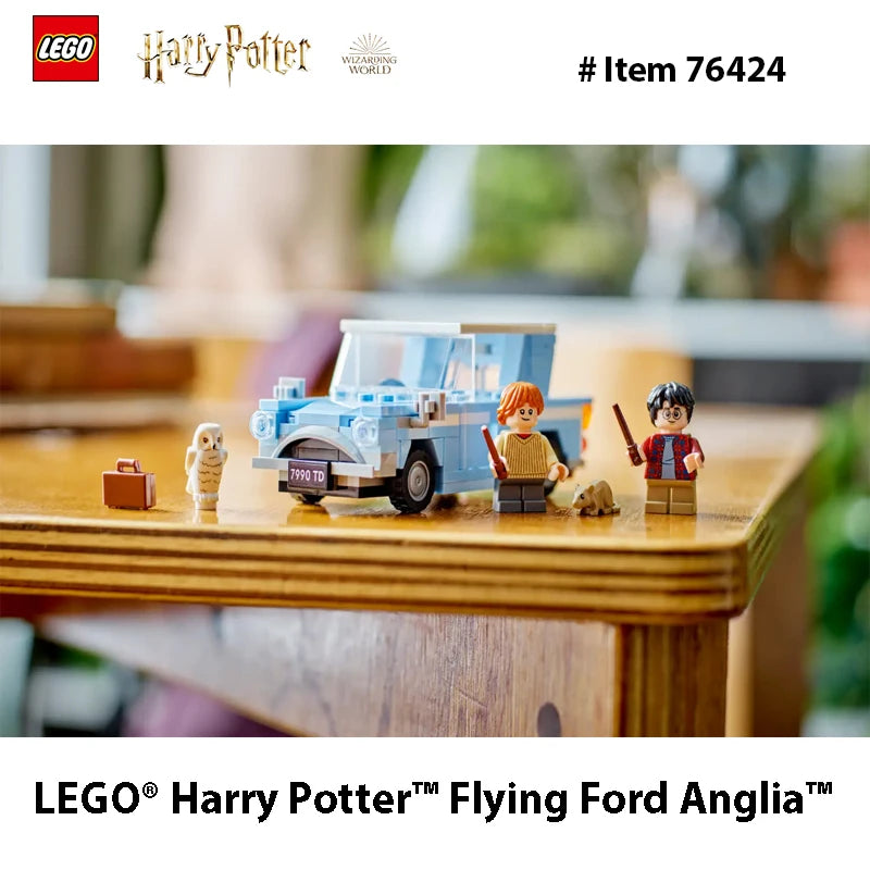 LEGO 76424 Harry Potter Flying Ford Anglia, Buildable Car Toy with 2 Minifigures