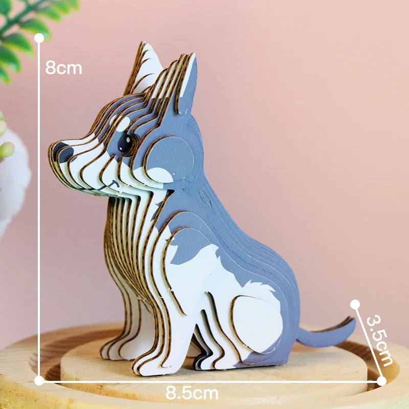 New 3D Cute Puppy Paper Jigsaw Puzzle Children's Home School Parent-child Interactive Game Puzzle Toys Educational Toys for Kids