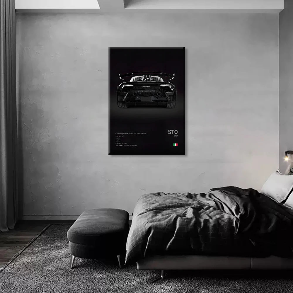 918 Porsche Spyder Print Famous Brand Cars Canvas Wall Poster Room Decor