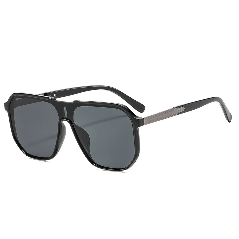 JNPCXI New Oversized Square Women Sunglasses Fashion One Piece Gradient Shades UV400 Retro Men Sun Glasses