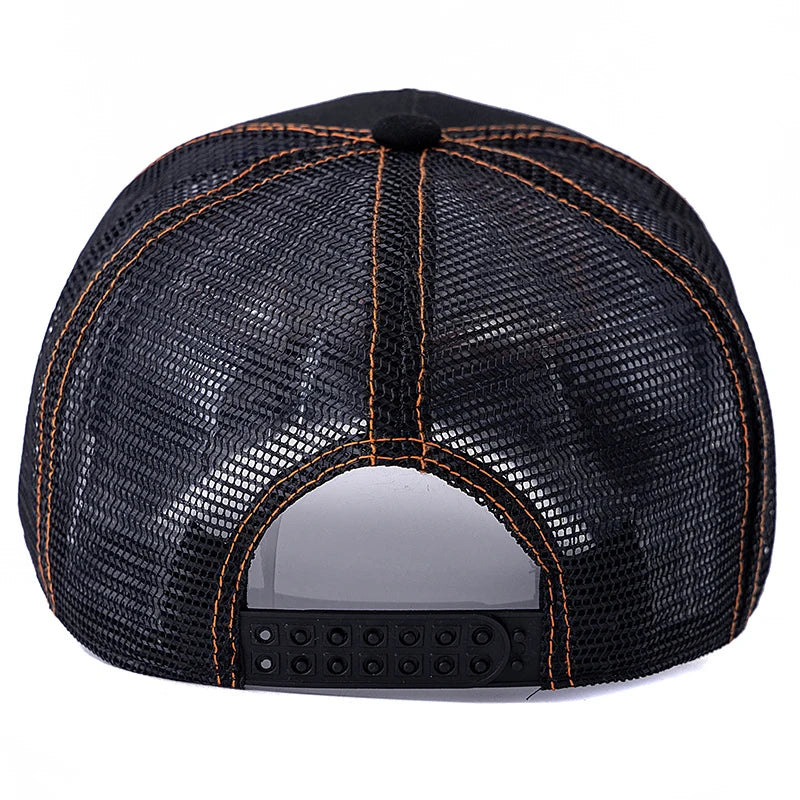 Hot Sale Unisex Breathable Mesh Trucker Cap, Big Fish Fisherman Sports Back Hats