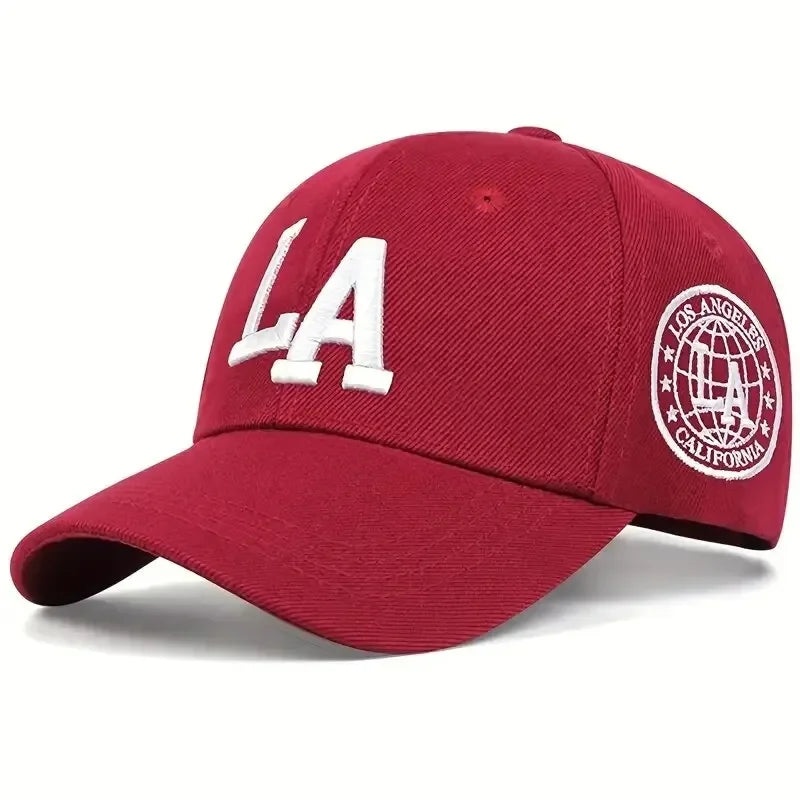 Casual Hats Sunscreen Hat LA Letter Embroidery Snapback, Baseball Adjustable Caps