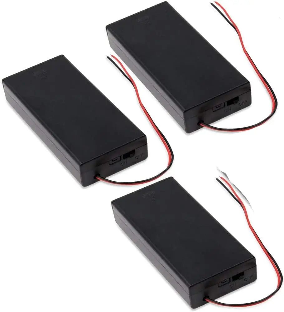5pcs 18650 Battery Storage Case 2 Slots X 3.7V for 2x18650 Batteries Holder Box Container with ON/Off Switch 2 Slots with Switc