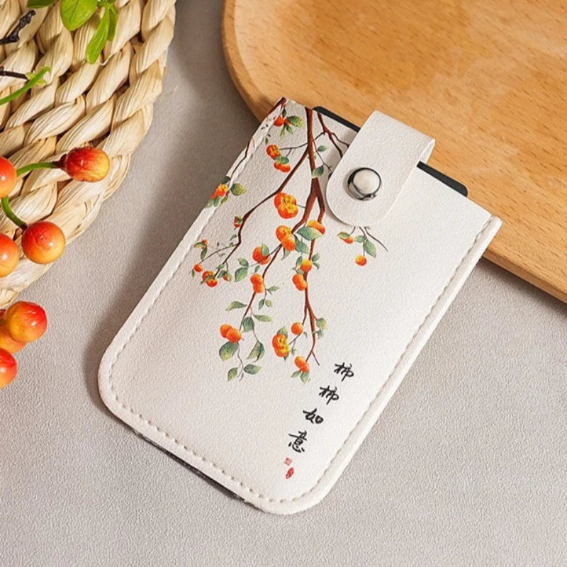 Laminated Concealed Mini Card Wallet RFID Blocking 4 Cards Pockets ID Card Holder Pull-out Type PU Leather Business Card Case
