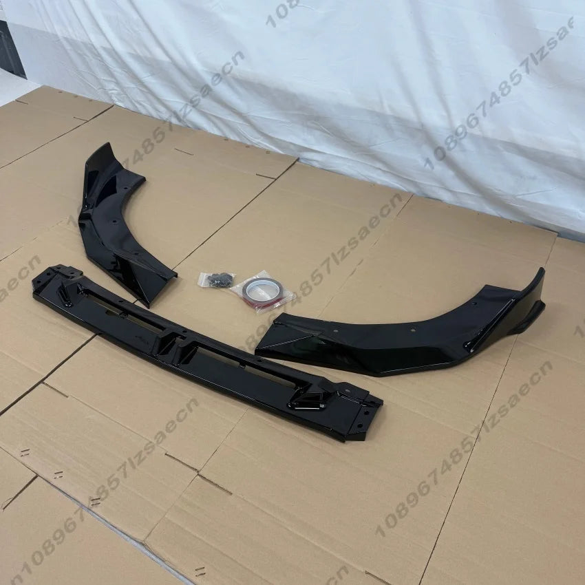 Car Front Bumper Diffuser Lip Chin Spoiler For BMW 2 Series G42 Coupe M Sport 2022-2025 Body Kit Splitter Tuning Gloss Black