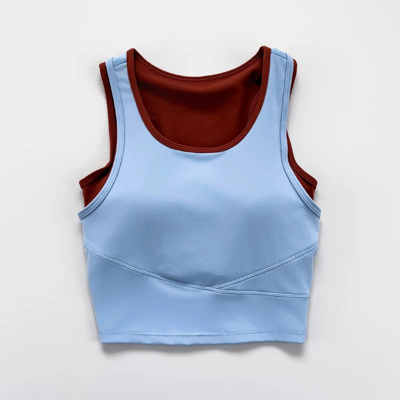 New design of women's yoga fitness tops, sports bras and fashionable yoga sports vests