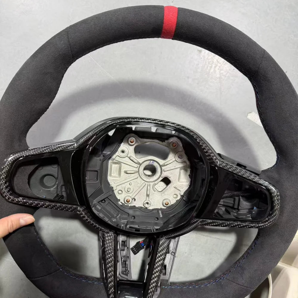 Carbon Trim CS Sports Steering Wheel For BMW G20 G22 G30 G31 G32 G82 G87 G42 G21 M3 G80 M4 Car M1M2 Button Alcantara