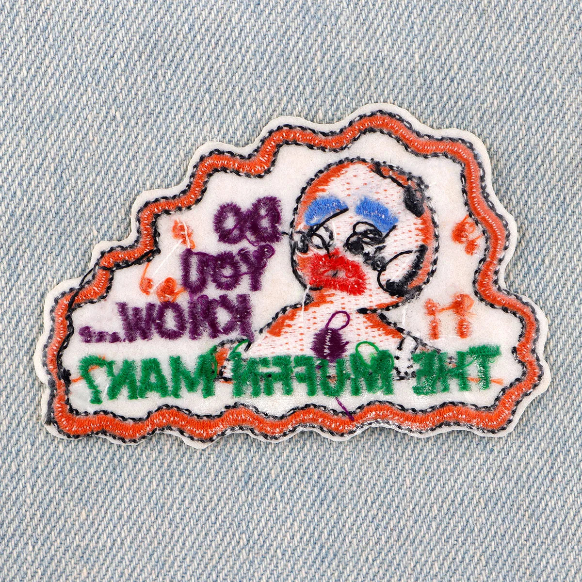 Gingerbread Man Embroidery Patch Funny Quotes Iron On Patches For Clothing Thermoadhesive Patches On Clothes DIY Sew Badges