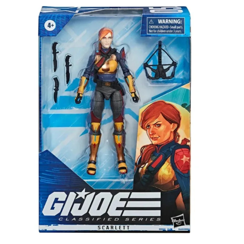 Original Hasbro G.I. Joe Classified Series Scarlett Anime Figure Toy Model Collection