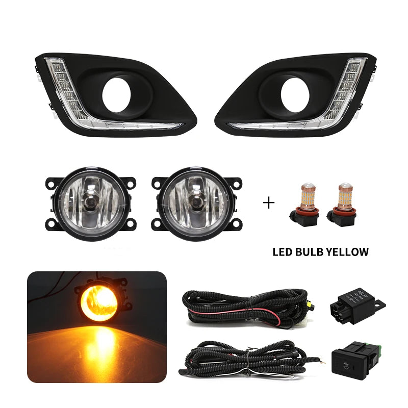 Car LED Daytime Running Light Fog DRL Bumper Driving Lamp For Suzuki Swift 2014 2015 2016