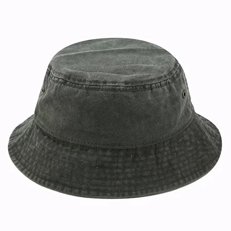 Fisherman Hat Vintage Denim Bucket Hats Outdoor Unisex Washed Cotton Panama Hats