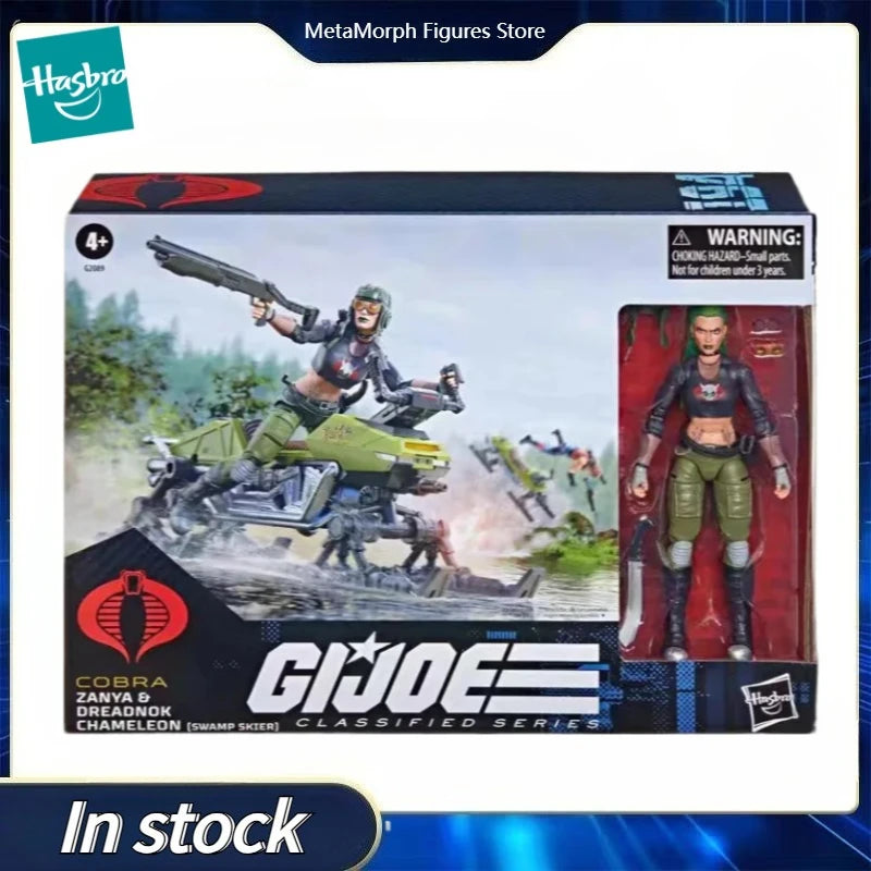Original Hasbro G.I. Joe Classified Series 194 Zanya and Dreadnok Chameleon (Swamp Skier) Action Toy Figure Model Ornaments