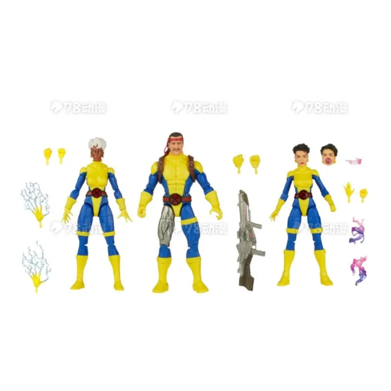 Original Hasbro Marvel Legends Series Marvel’s Forge/Storm/Jubilee Anime Figure Collection Toy Model