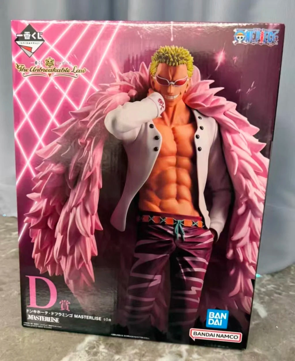 【IN STOCK】Original Bandai Ichiban Kuji One Piece The Unbreakable Law D Prize Donquixote Doflamingo MASTERLISE Figure