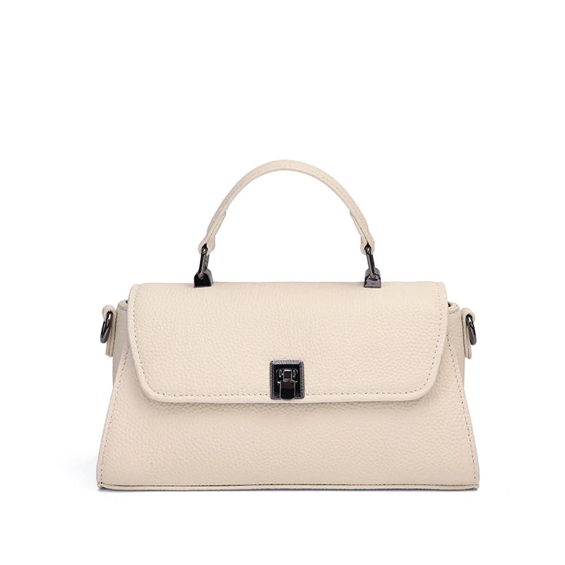 Genuine Leather Top Handle Crossbody Bag for Women Small Togo Leather Shoulder Bag 2026 New Designer Style Mini Handbag