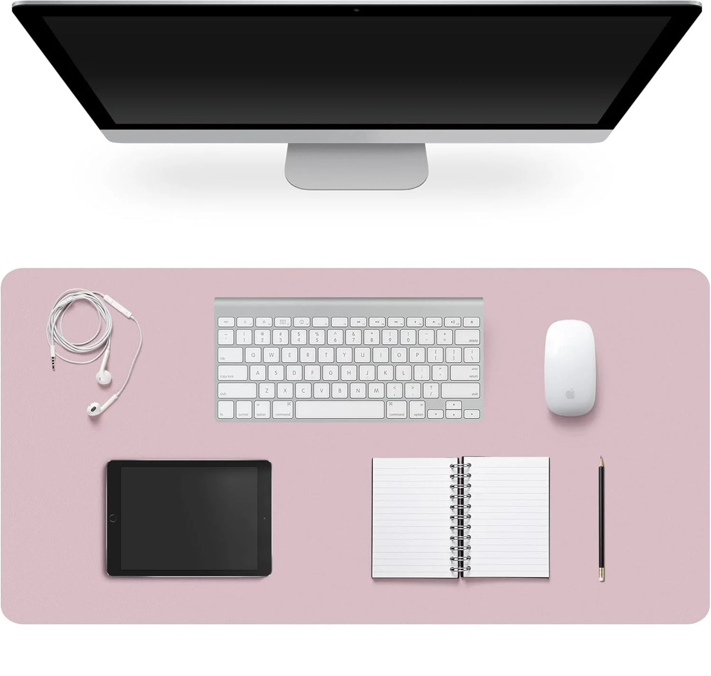 Desk Pad Protector, Non-Slip PU Leather Large Mouse Pad, Easy Clean, Writing Pad for Office/Home/Decor/School Desk Mat