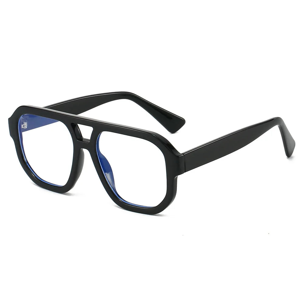 JNPCXI New Retro Double Bridges Square Quality Women Fashion Sunglasses Shades UV400 Trending Men Leopard Sun Glasses
