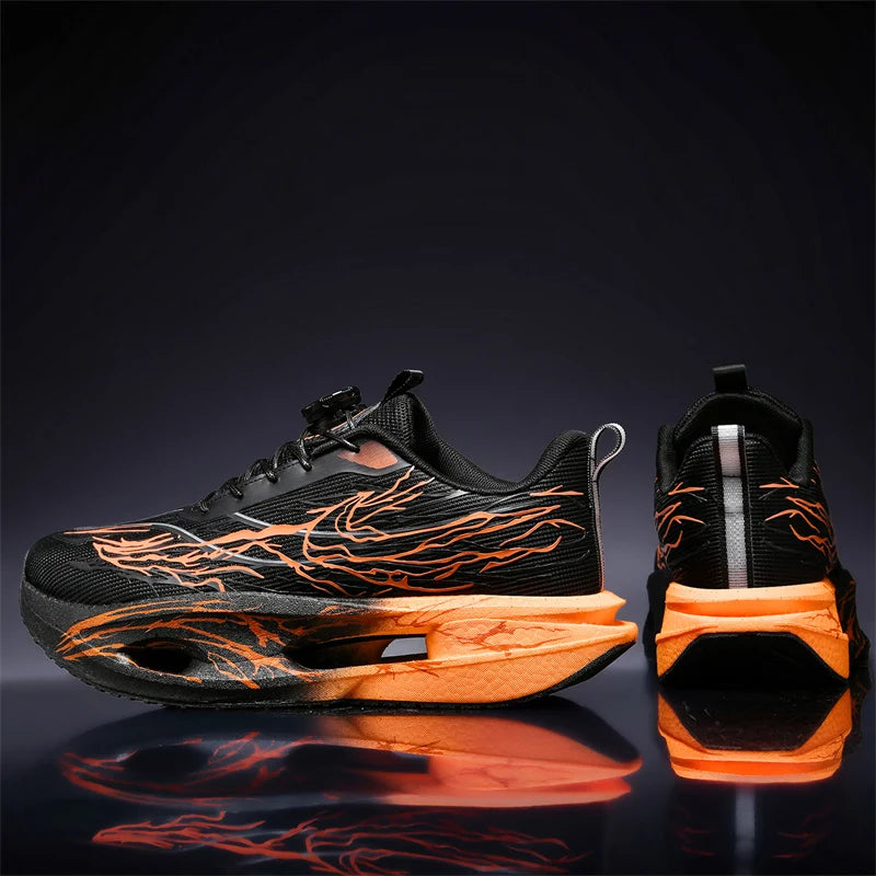 Men Running Shoes Carbon Plate Speciality Marathon Sports Shoes Breathable Lightweight Women's Comfortable Nonskid Sneakers