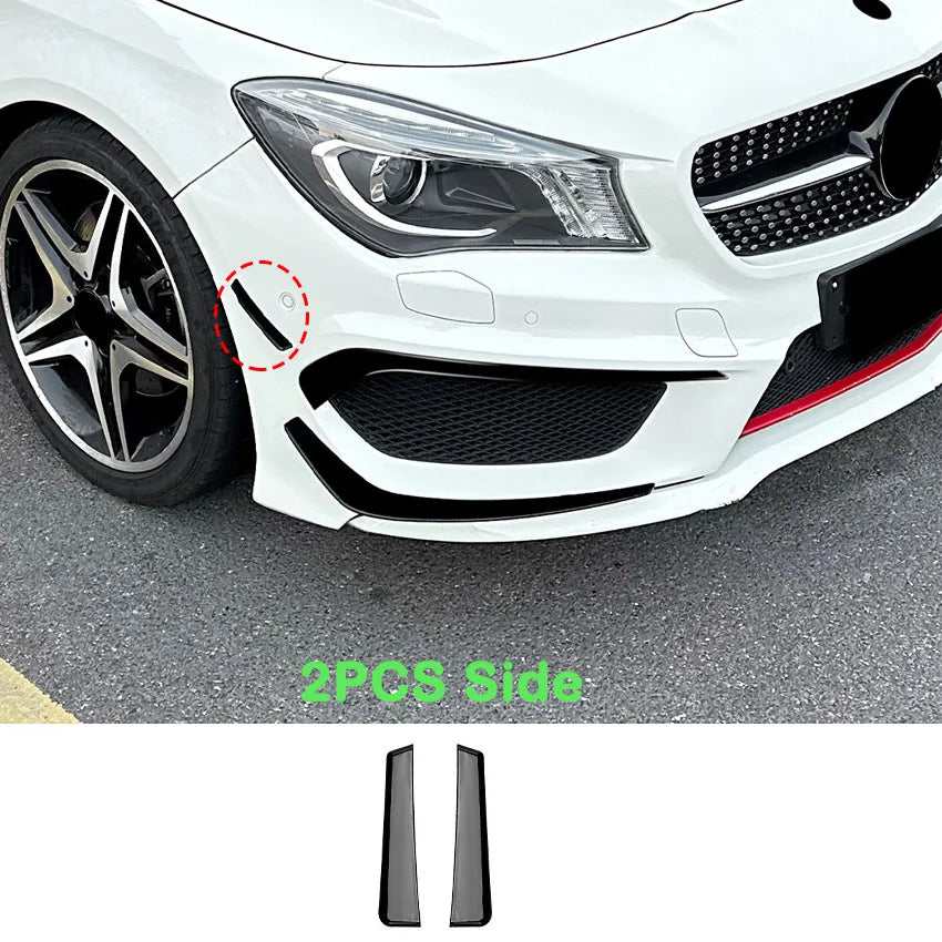 For Mercedes Benz CLA Class W117 C117 220 250 A45 AMG 2013-2015 Car Front Bumper Spoiler Fog Lamp Frame Side Diffuser Splitter