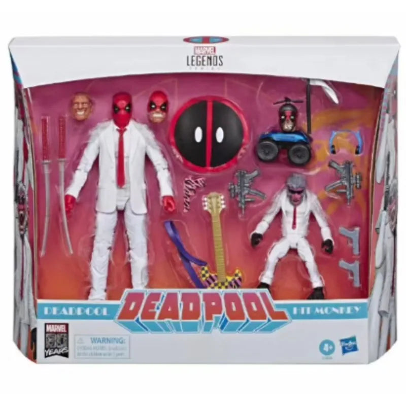 Original Hasbro Marvel Legends Series DEADPOOL & HT-MONKEY Anime Figure Toy Collection Model