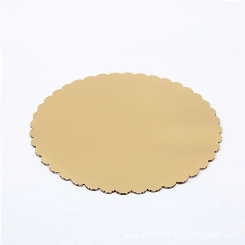 10pcs Golden Cake Boards, Round Cake Boards - 6, 8, 10, 12 Inch Cake Base Cardboard Set for Baking