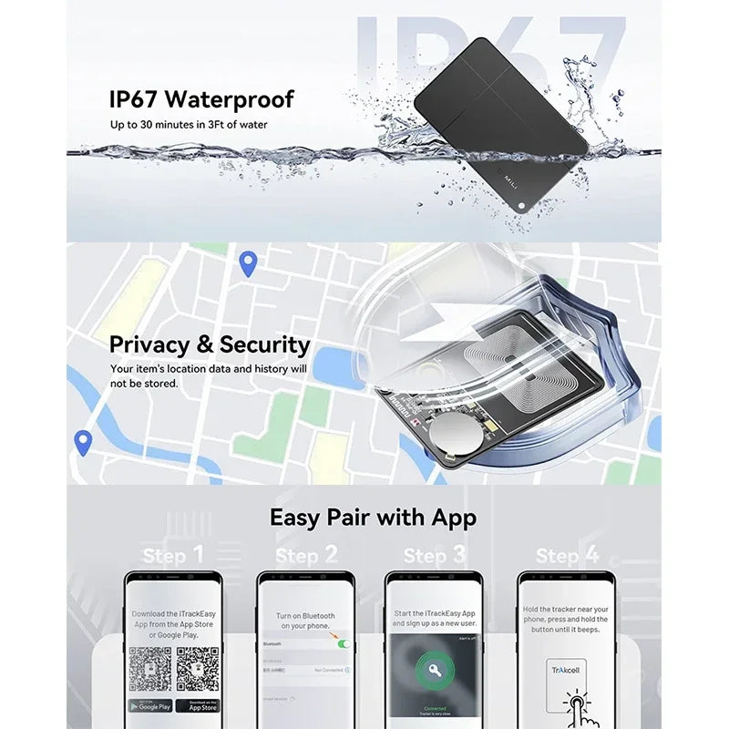 MiLi Go Smart GPS Tracker Card Bluetooth Anti-Lost Device Android Find My MiTag