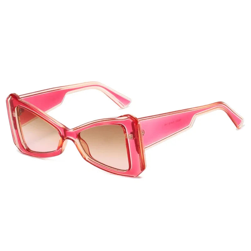 JNPCXI New Retro Cat Eye Candy Color Sunglasses Women Fashion Purple Red Gradient Shades UV400 Men Sun Glasses