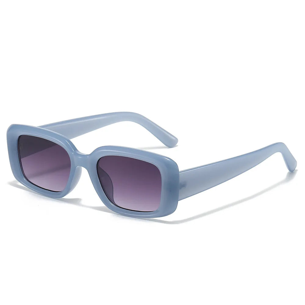 JNPCXI New Square Jelly Green Gray Color Sunglasses Women Fashion Gradient Shades UV400