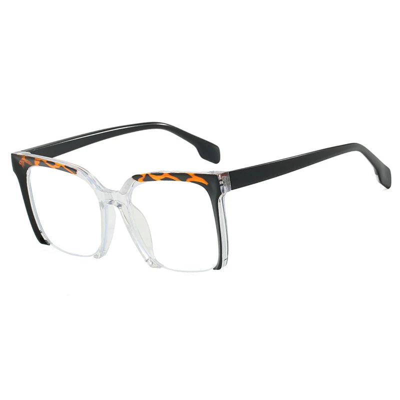 JNPCXI New Retro Semi-rimless Square Women Anti-Blu-Ray Glasses Frame Fashion Men Optical Frame Computer Glasses