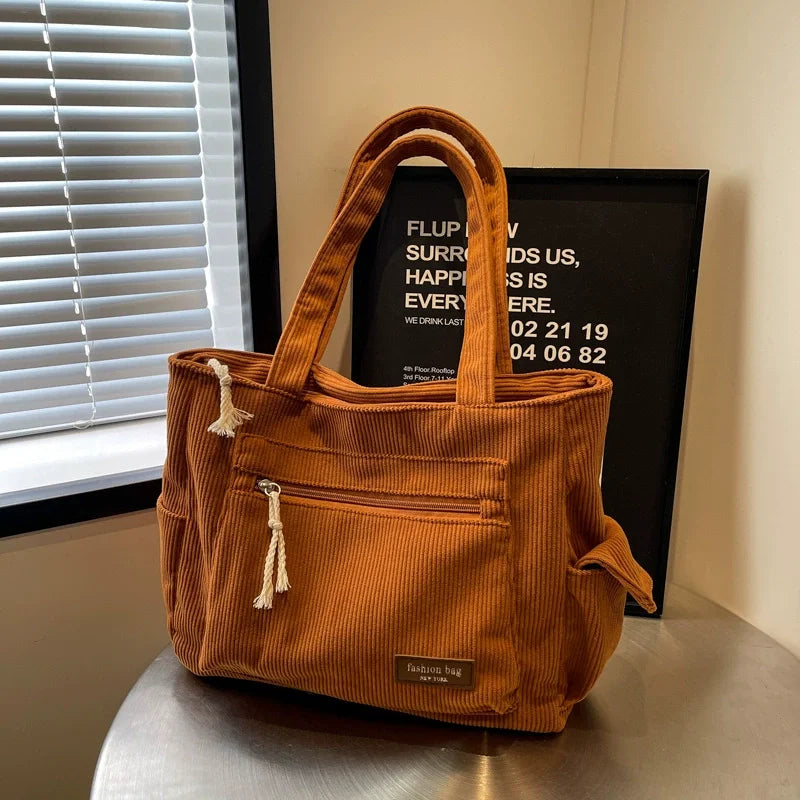 Large Capacity Unisex Tote Bag with Coin Purse, College Style Middle School Student Schoolbag Casual Bag Crossbody Shoulder Bag