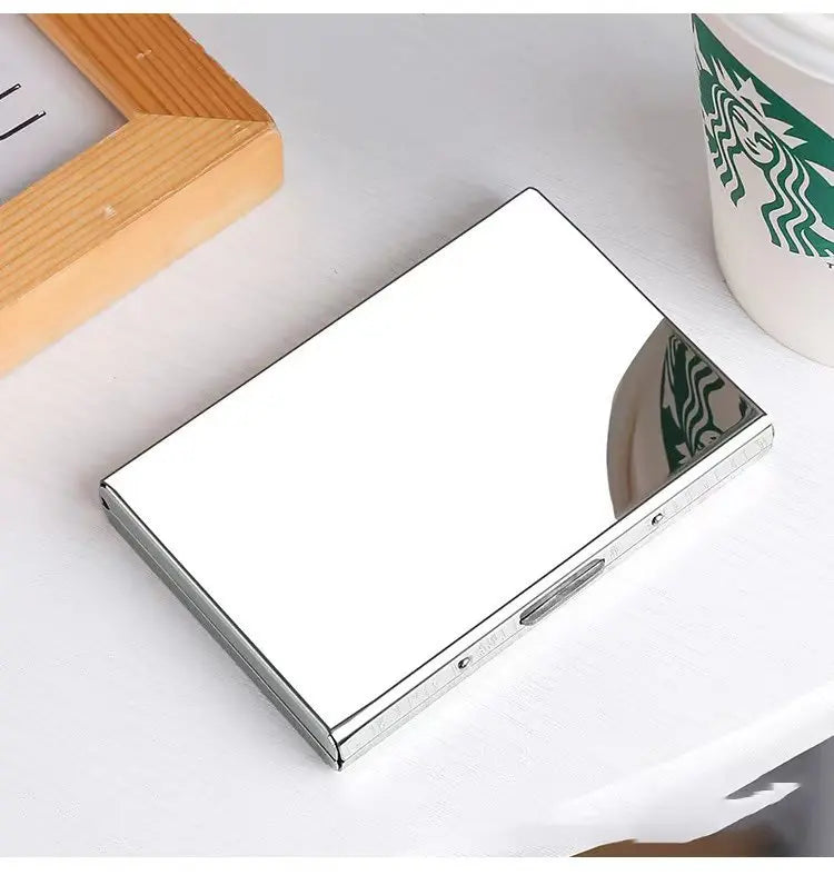 Color Slim AntiRFID Metal Wallet Men Minimalist Credit Card Holder Aluminum Case
